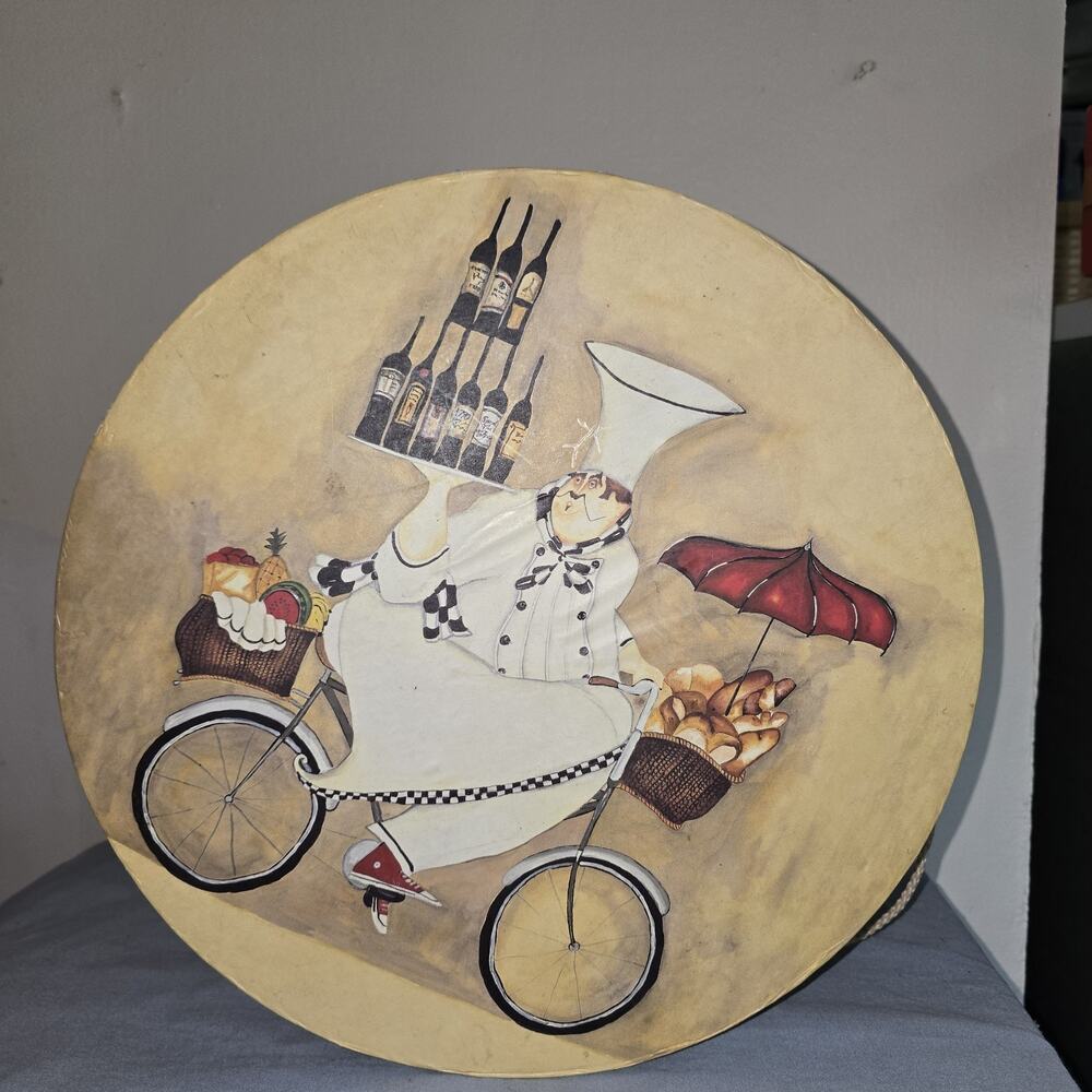 Jennifer Garant Fat Chef Hat Box Kitchen Decor Collectible Storage